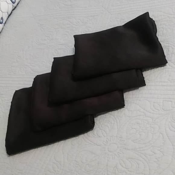 Set of 4 black satin window panels - Picture 6 of 7